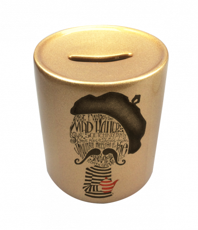 กระปุกออมสิน พิมพ์รูป Moustache Piggy Bank